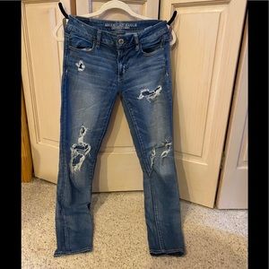 Skinny Ankle Ripped Jeans